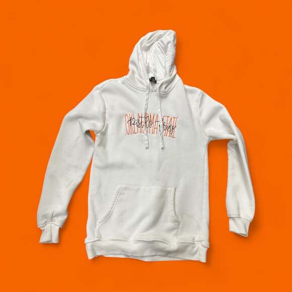 Oklahoma State ‘Pistols Firing’ Embroidered Hoodie Game Day Spirit Sweatshirt - Picture 1 of 6